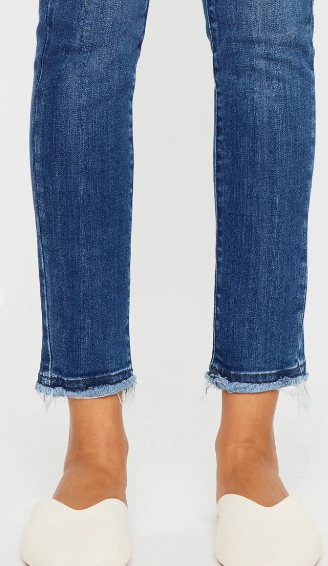 Kan Can Mid Rise Ankle Skinny Jeans