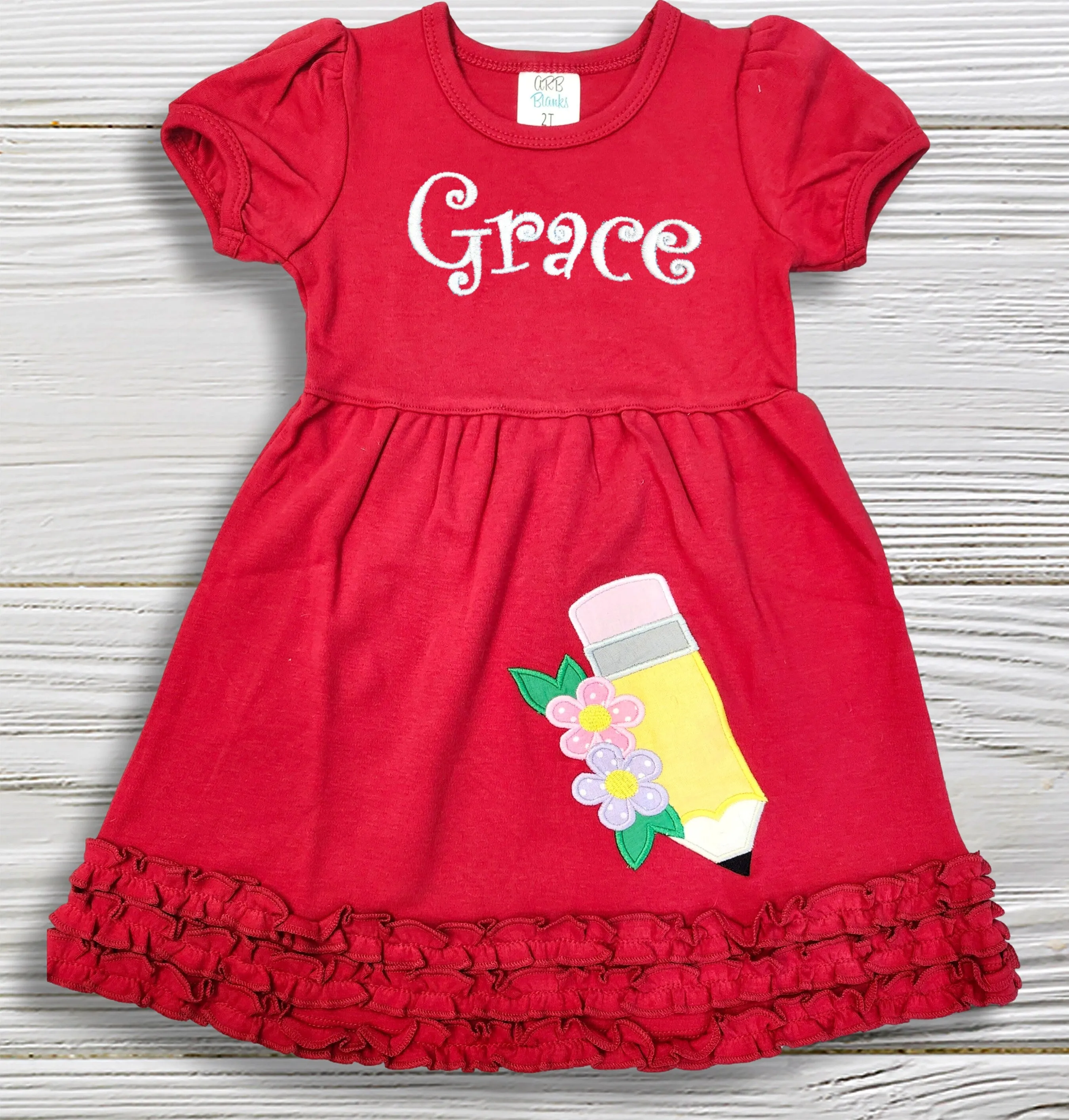 Kindergarten outfit girl, Kindergarten dress, Pencil school girls dress,  Back to school dress, Personalized red girls school dress