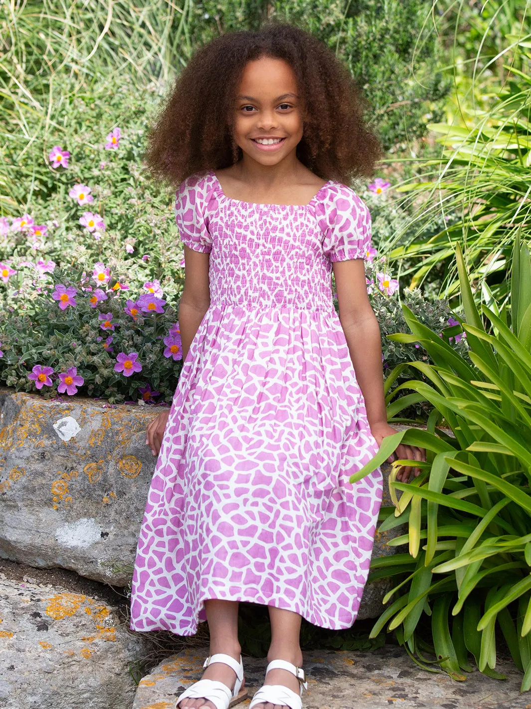 Kite Giraffe Shirred Dress