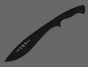 Kurki Machete, 3Cr13 SS, Rubber Coat Hdl