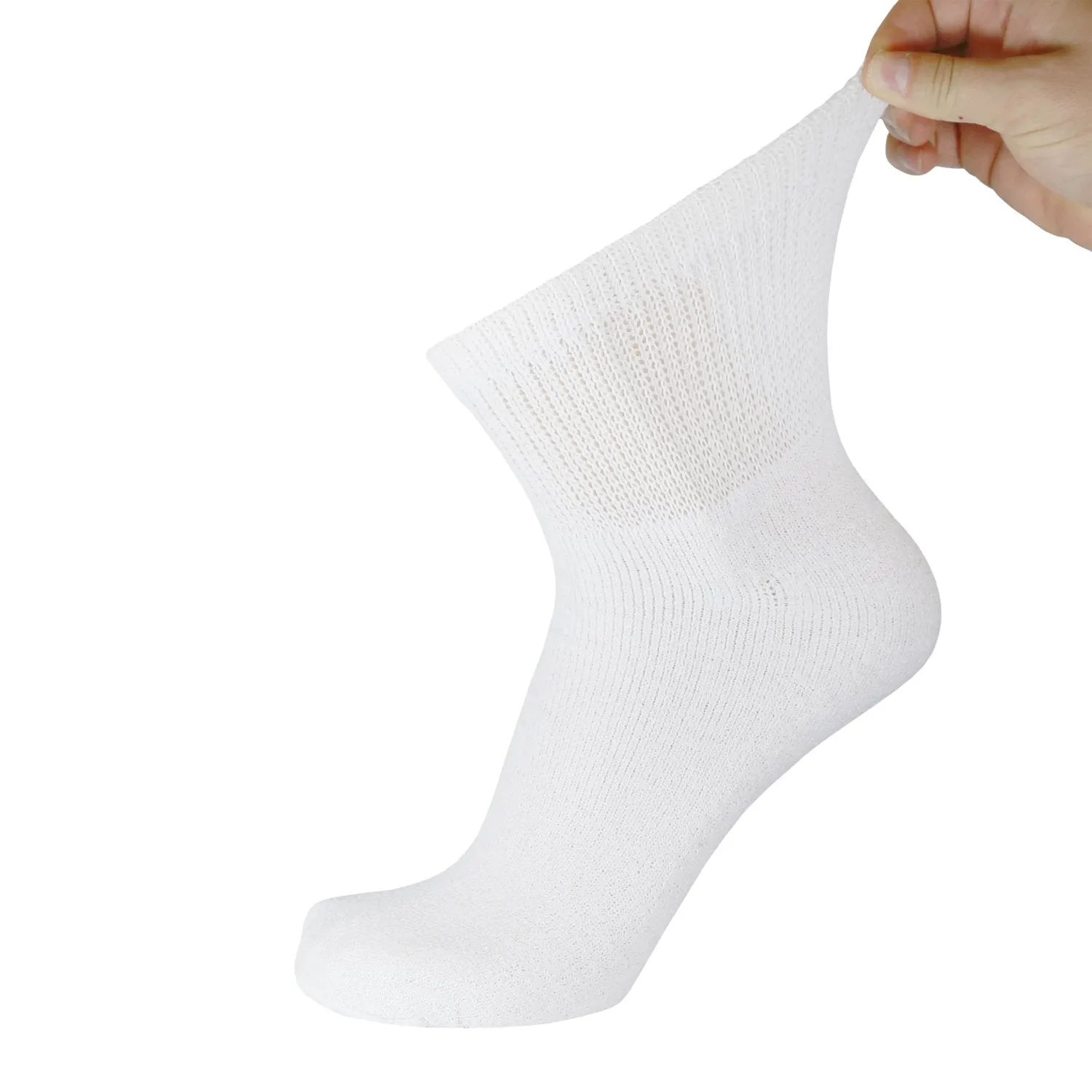 Ladies Diabetic Neuropathy Cotton Quarter Length Socks, Women's Shoe Size 6-10