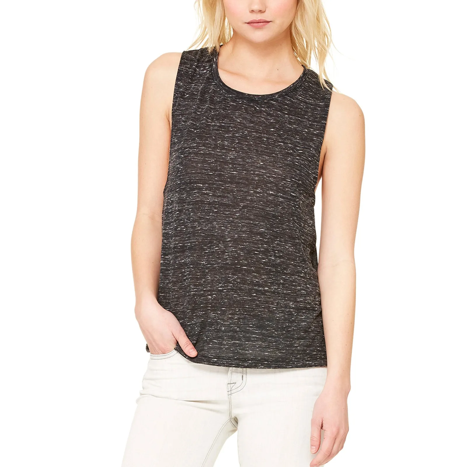 Ladies' Flowy Scoop Muscle Tank Top