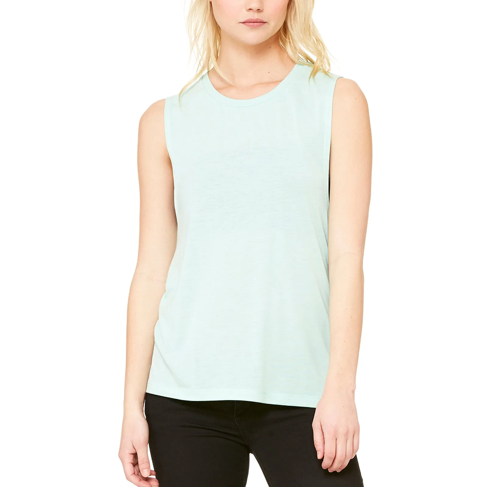 Ladies' Flowy Scoop Muscle Tank Top