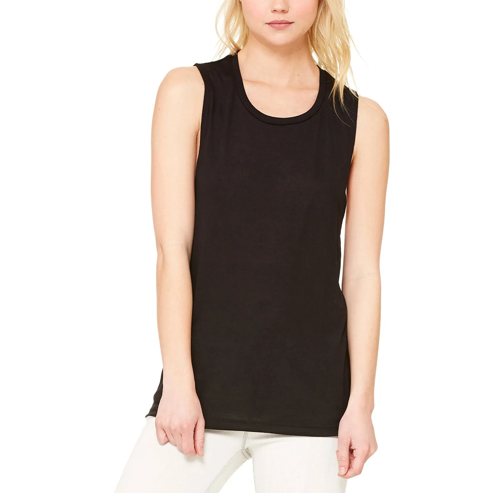 Ladies' Flowy Scoop Muscle Tank Top