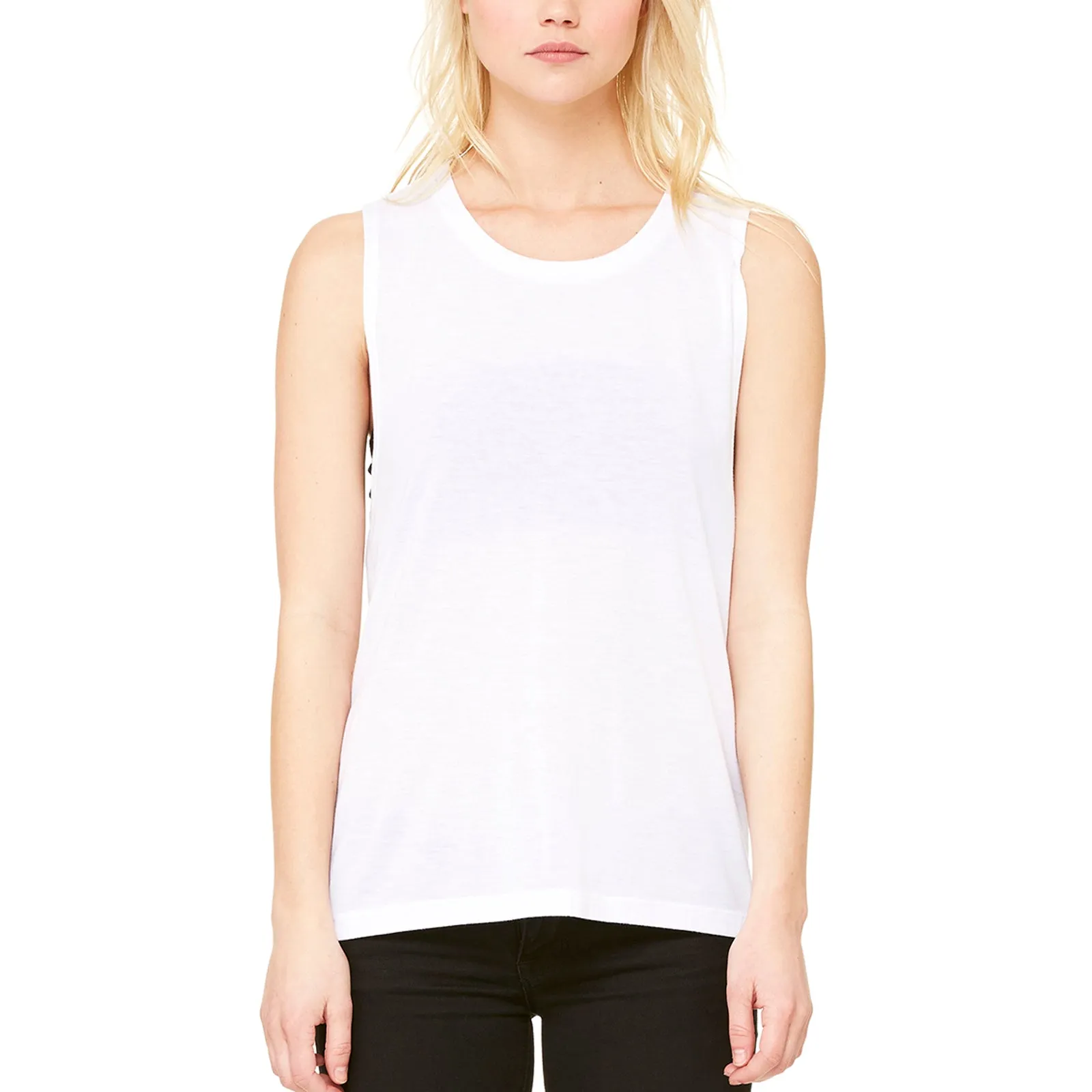 Ladies' Flowy Scoop Muscle Tank Top