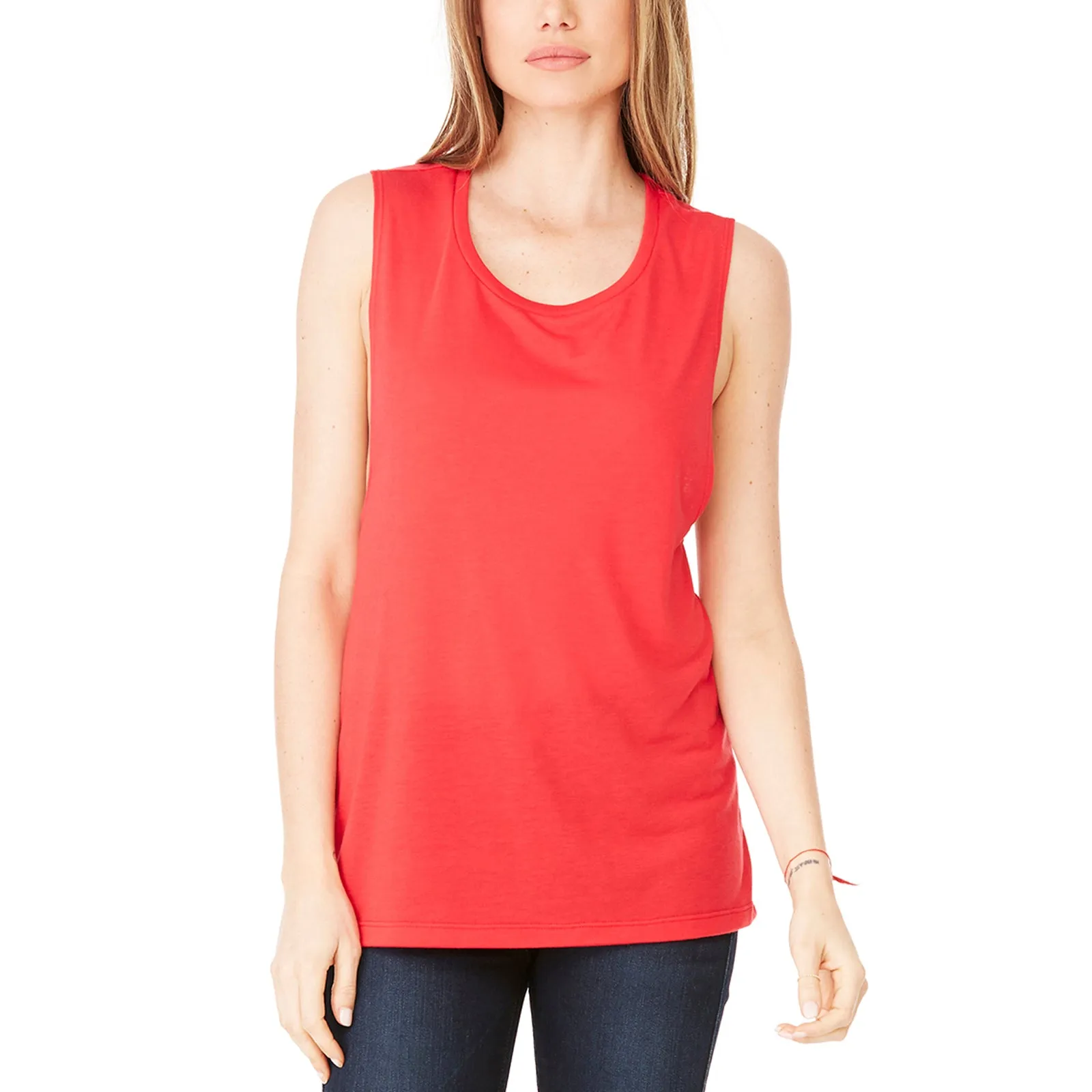 Ladies' Flowy Scoop Muscle Tank Top