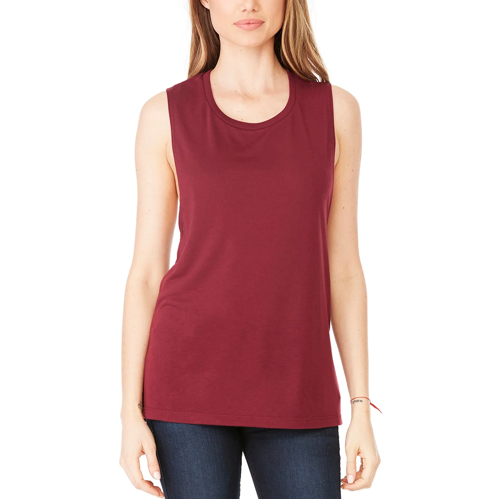 Ladies' Flowy Scoop Muscle Tank Top