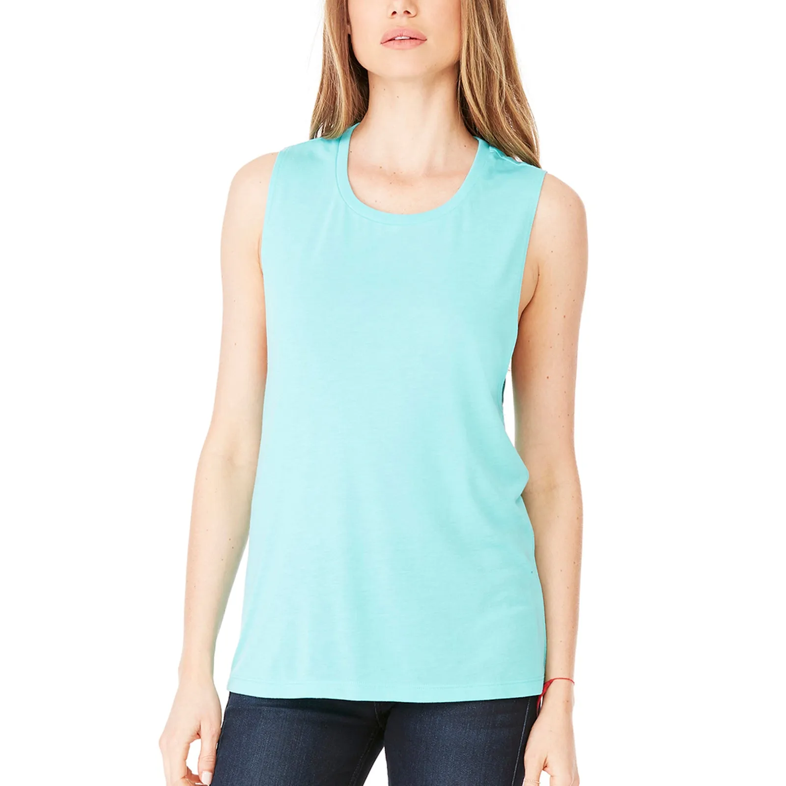 Ladies' Flowy Scoop Muscle Tank Top