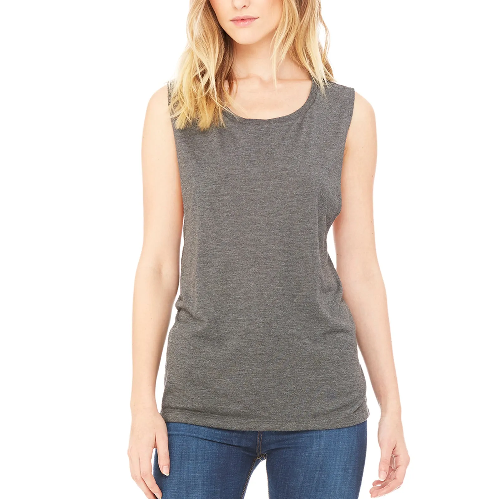 Ladies' Flowy Scoop Muscle Tank Top