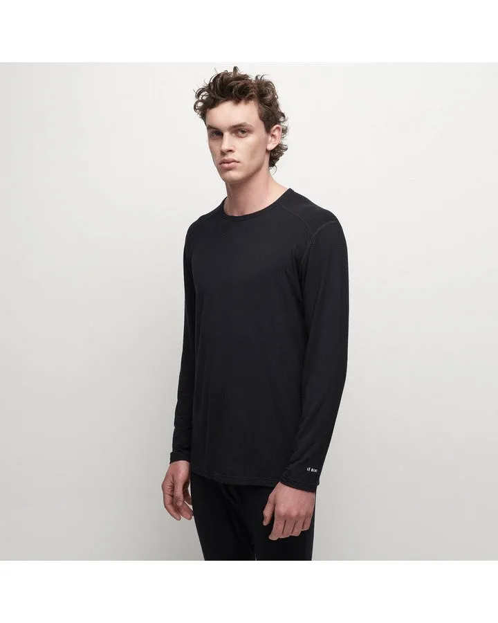 Le Bent Mens Core 200 Crew - Black