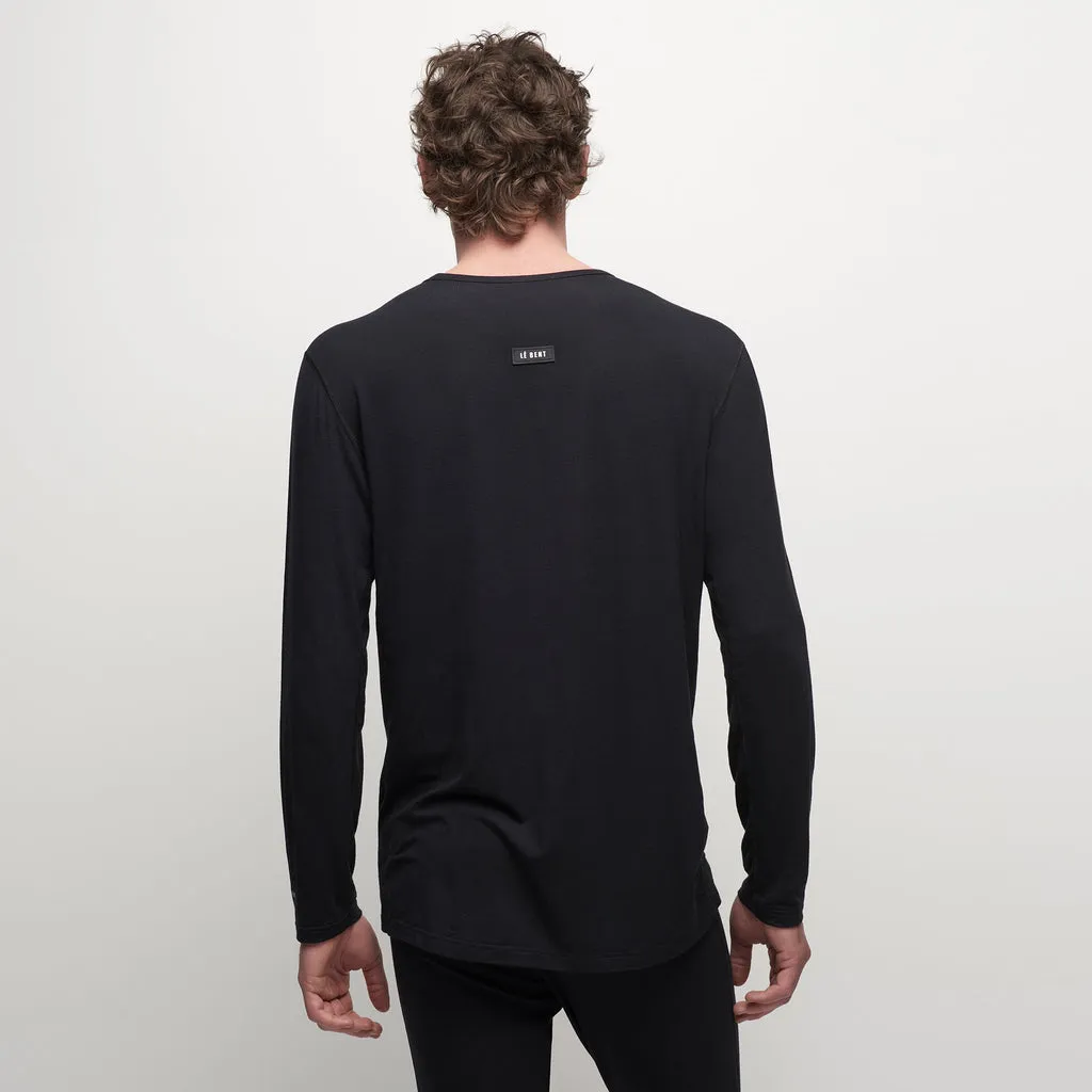 Le Bent Mens Core 200 Crew - Black