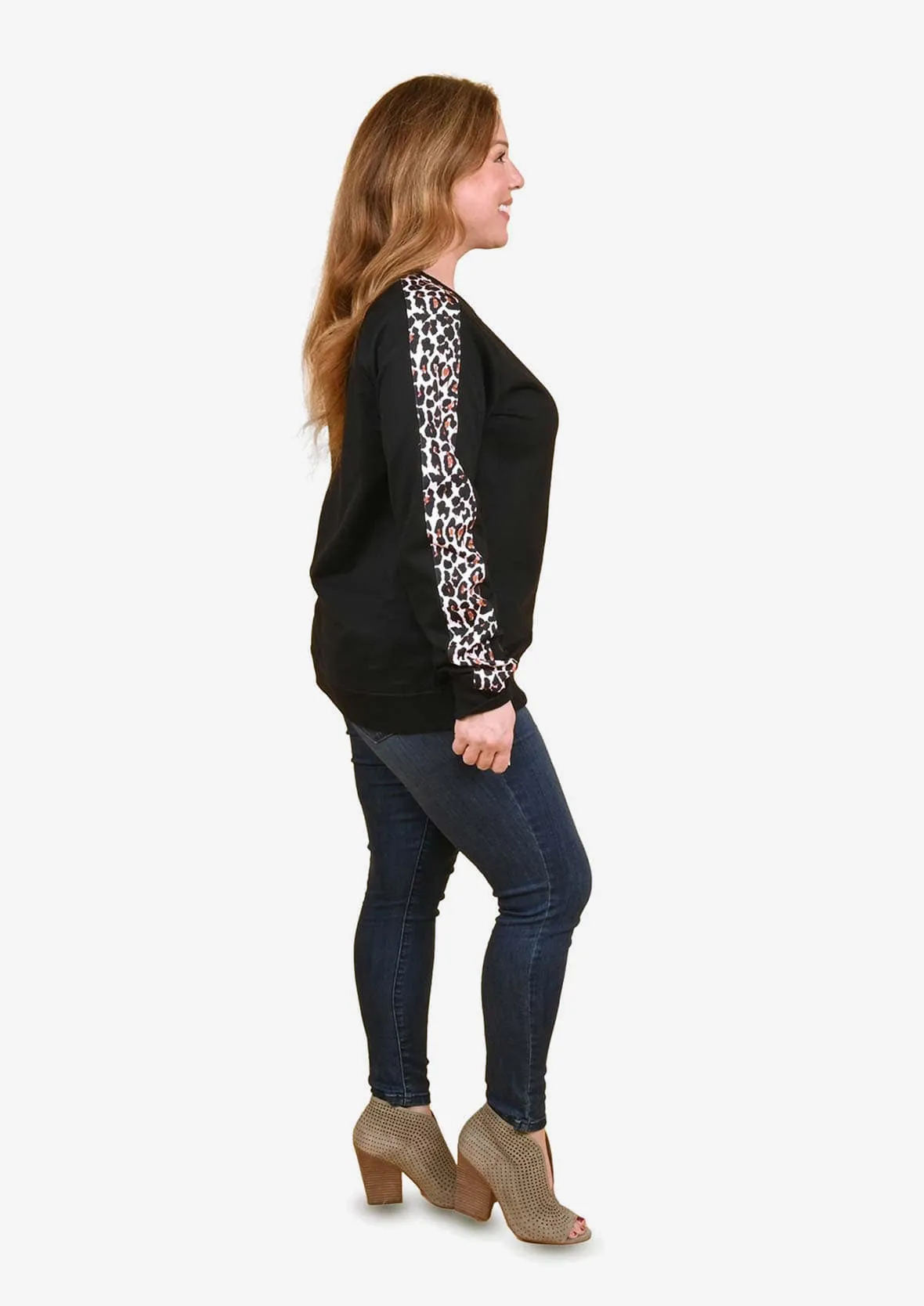 Leopard Print Sweat Top