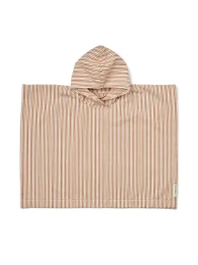 Liewood Roomie Poncho in Stripe Tuscany Rose Creme de la Creme