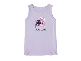 Life is Good W Crusher-Lite Tank Tie Dye Dog Days LILAC