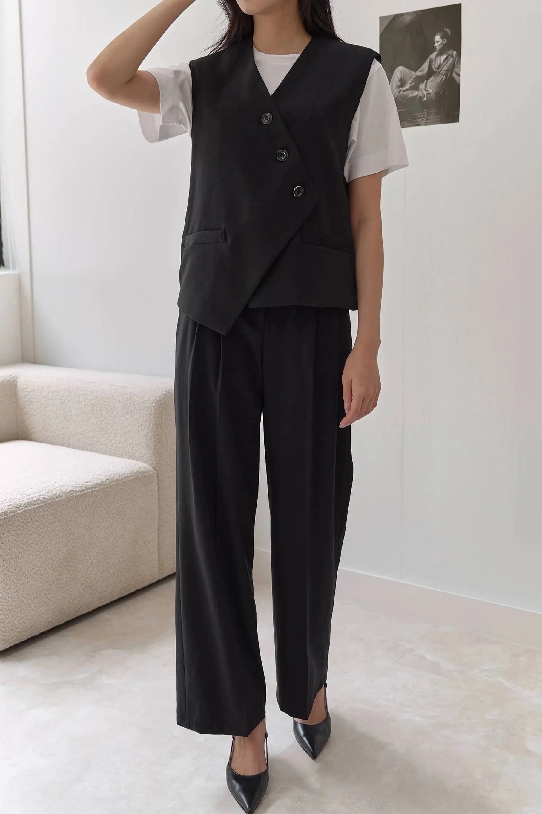 Lillian Pintuck Trousers