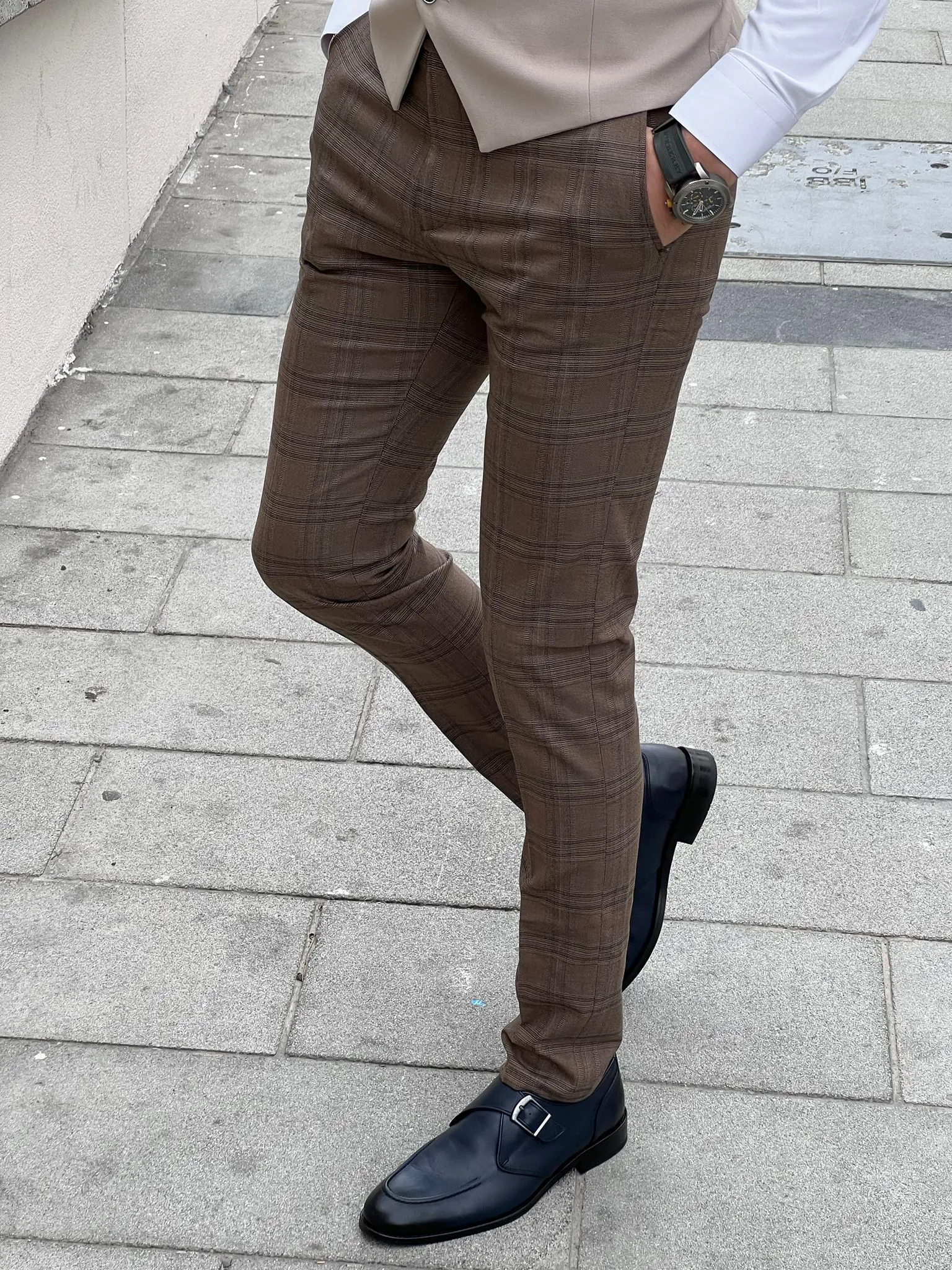 Louis Slim fit High Quality Brown Pants