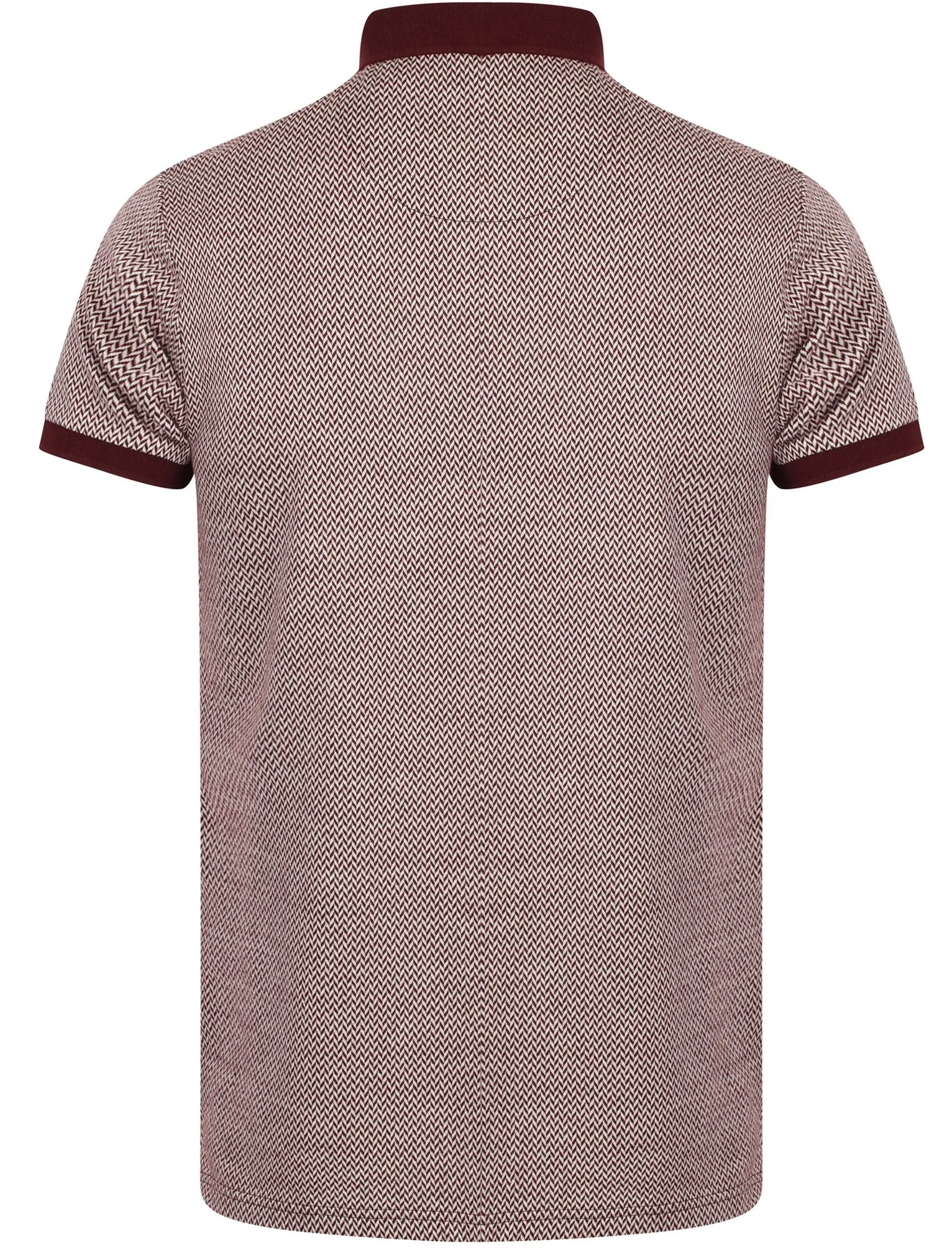 Malvern Jacquard Jersey Polo Shirt In Wine Tasting - Le Shark