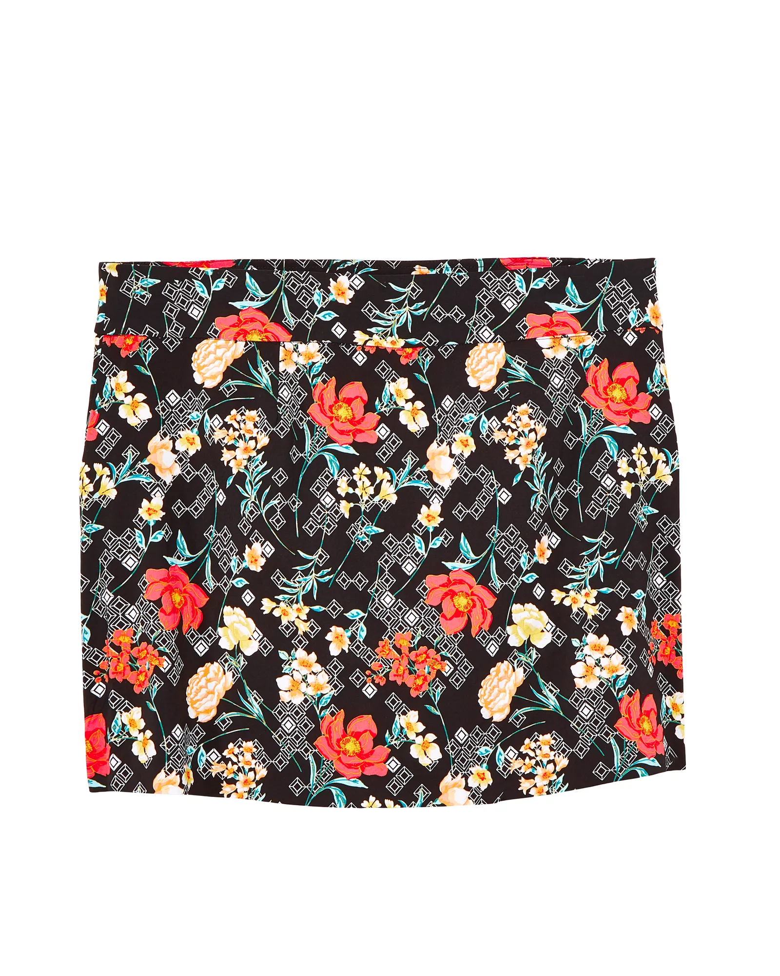 Mandy A-line Skort | Black / Red