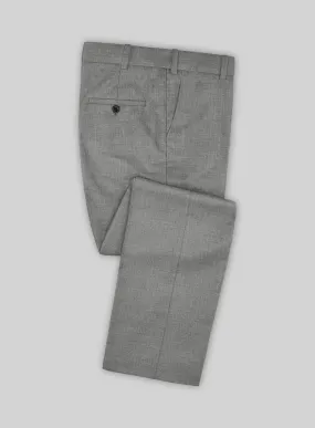 Marco Stretch Worsted Mid Gray Wool Pants