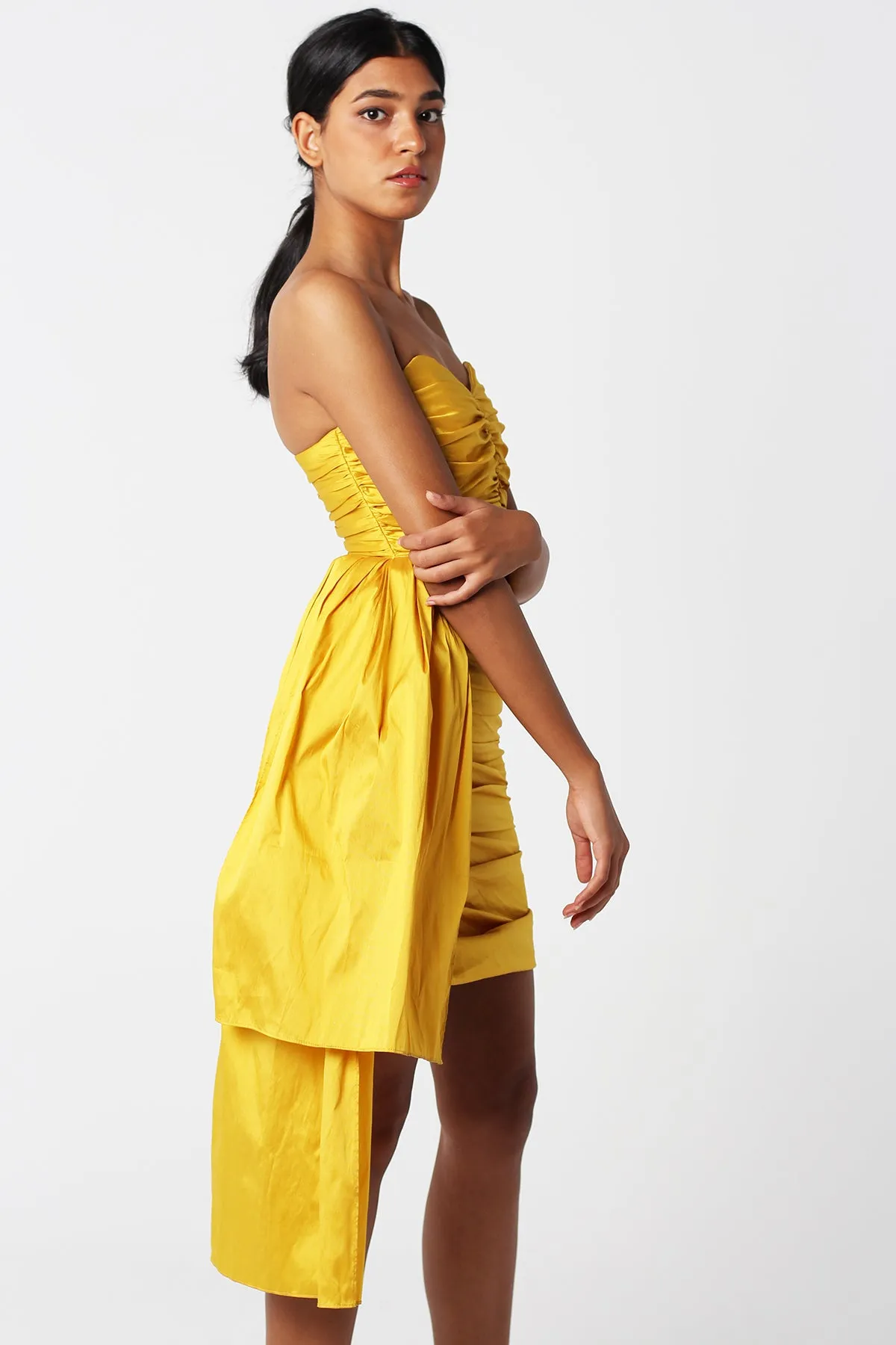 Marigold Silk Taffeta Dress