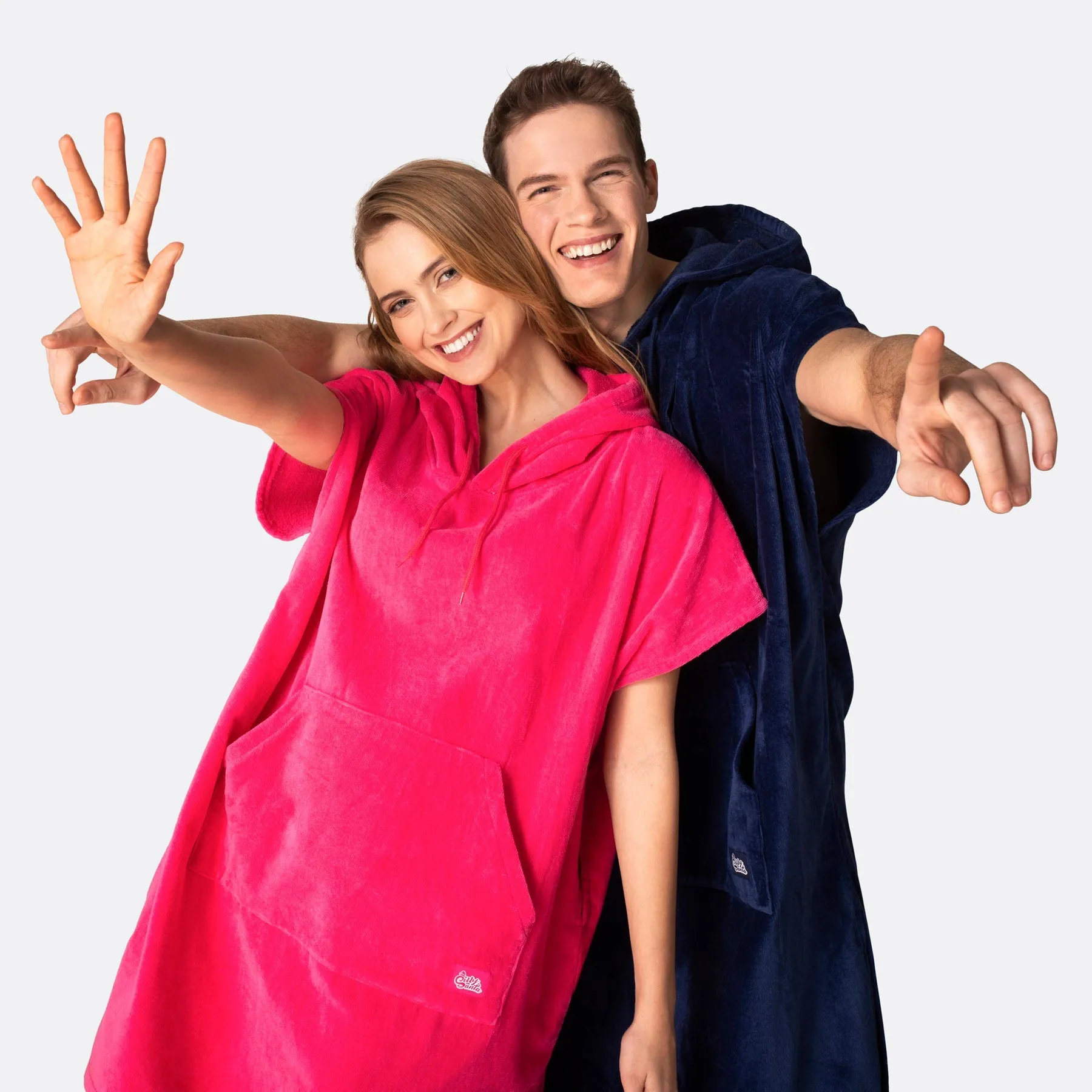 Marineblauer Badeponcho