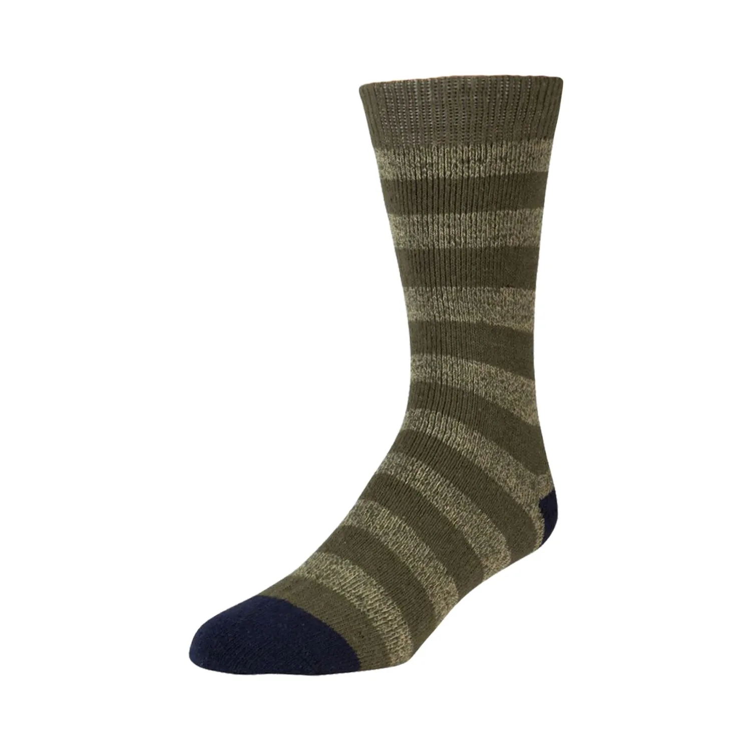 Men's Boot Thermal Hiking Striped Crew Socks, Size 10-13