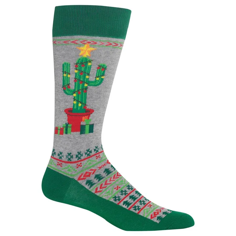 Men's Christmas Cactus Socks