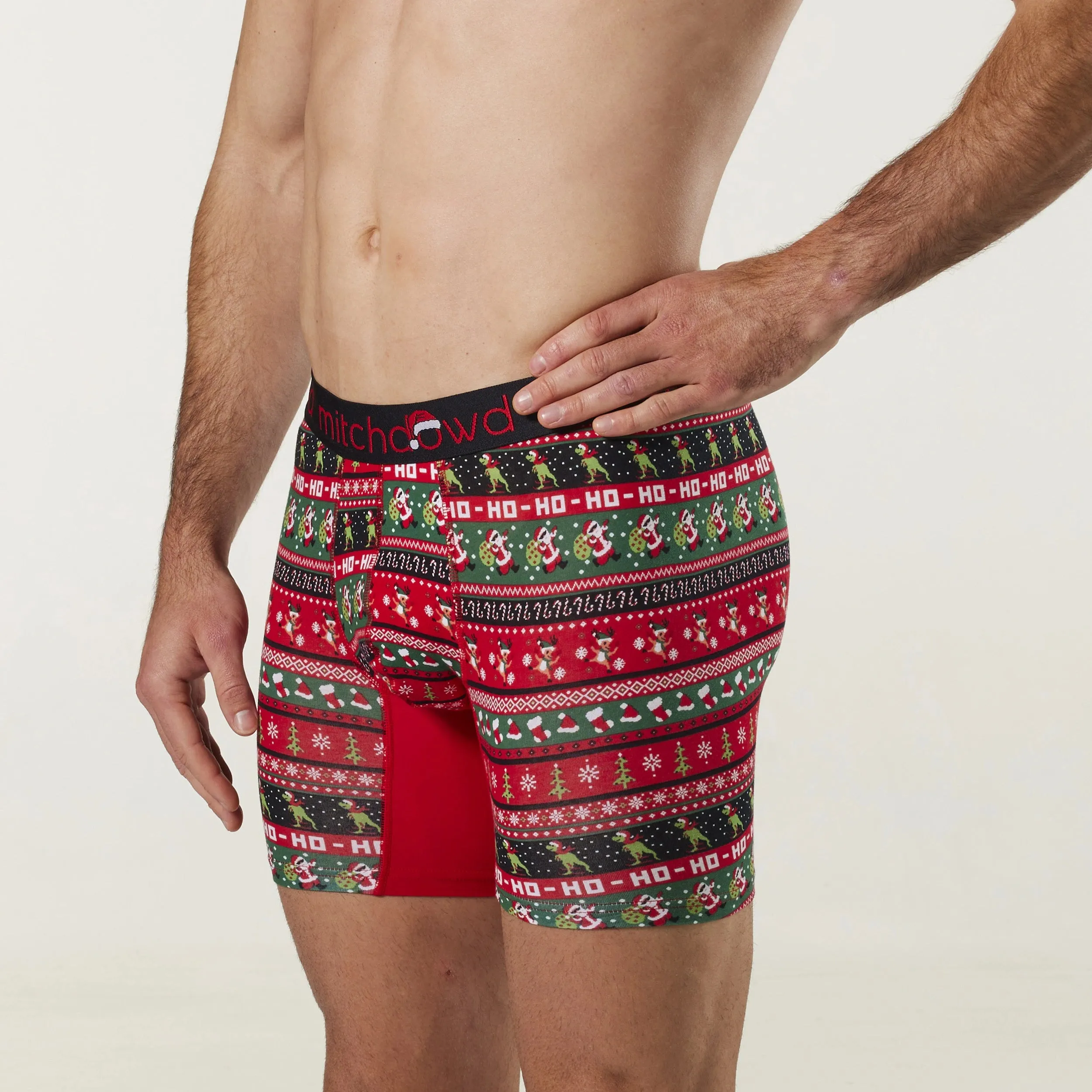 Men's Christmas Sweater Cotton Comfort Trunk - Red