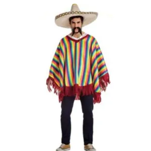 Mexican Poncho - Striped