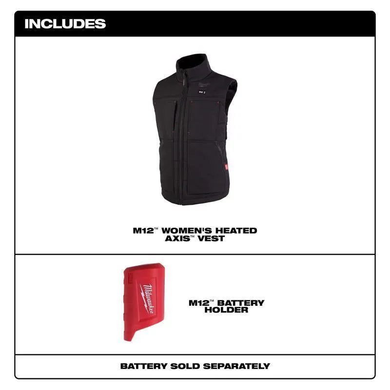 Milwaukee M12 XL Sleeveless Women's Full-Zip Heated Vest (Vest Only) Black