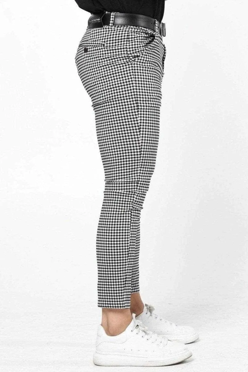 Mini Checkered Slim Fit Pants