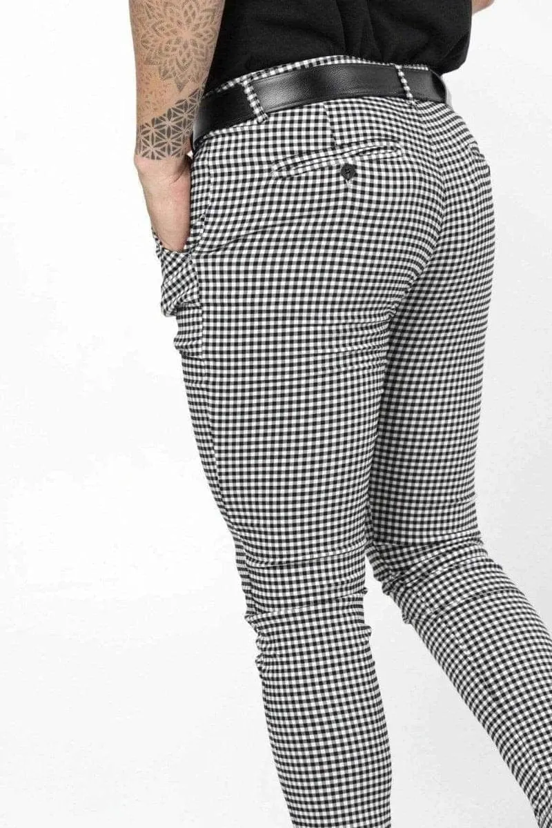 Mini Checkered Slim Fit Pants