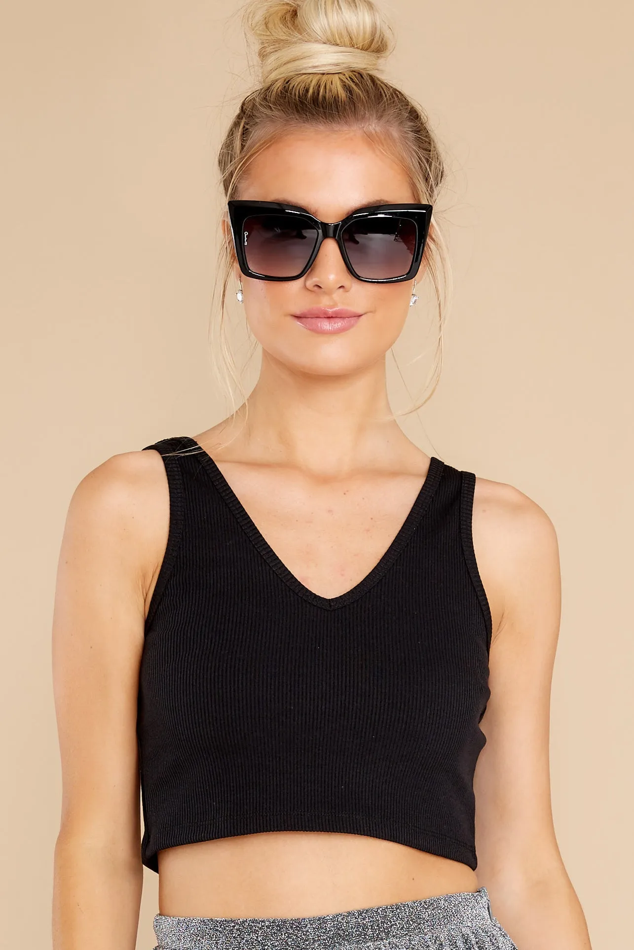 Mod About This Black Crop Tank Top