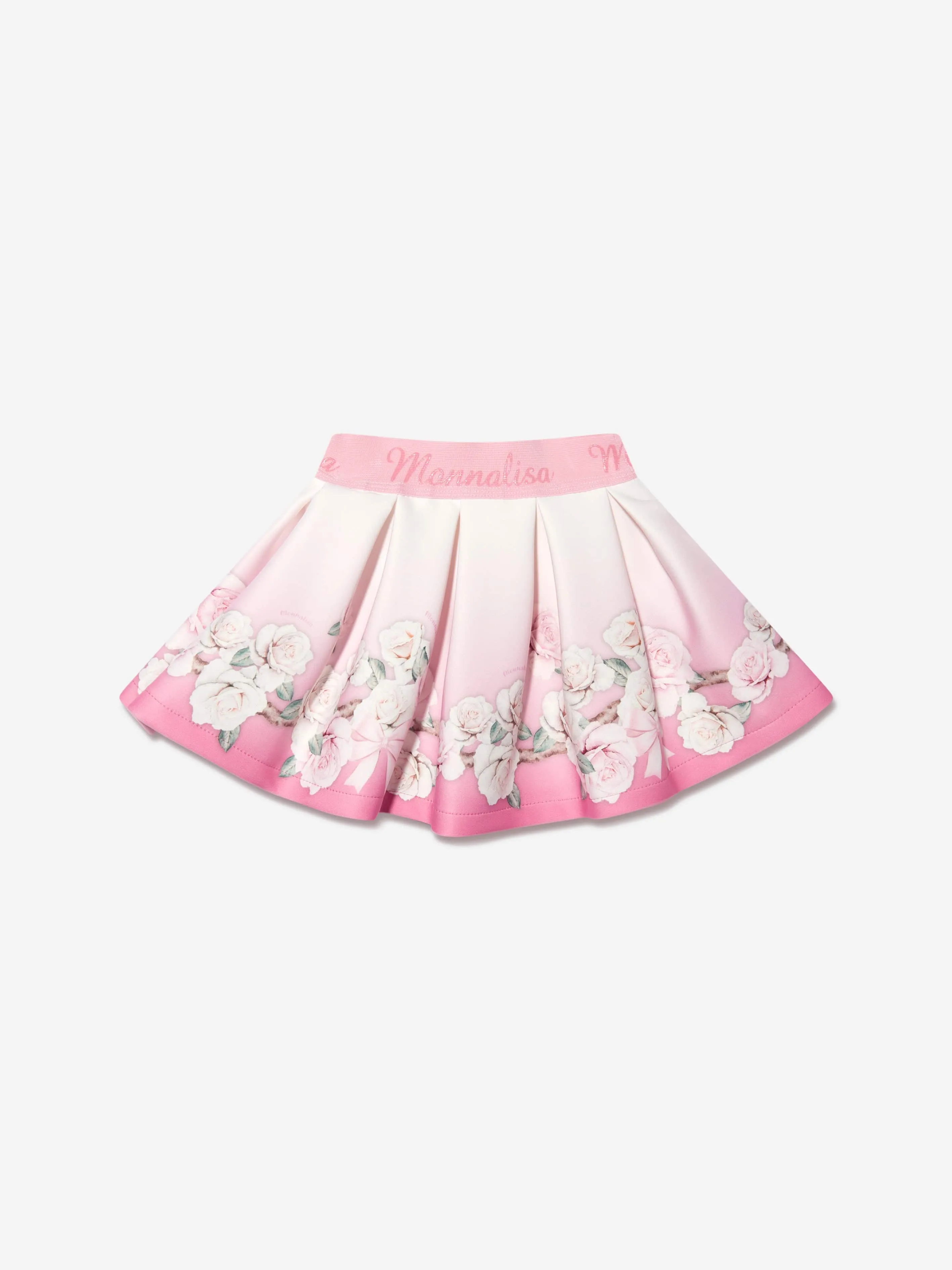 Monnalisa Baby Girls Neoprene Rose Skirt