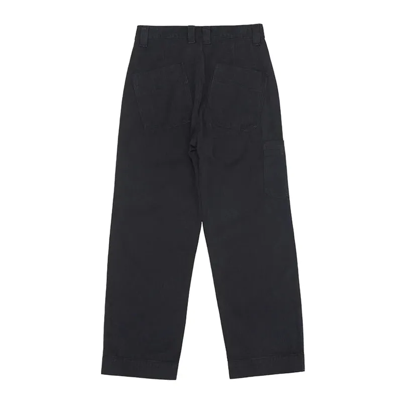 Navy HBT Deck Pants in Vintage Black - Men's Daily Work Trousers