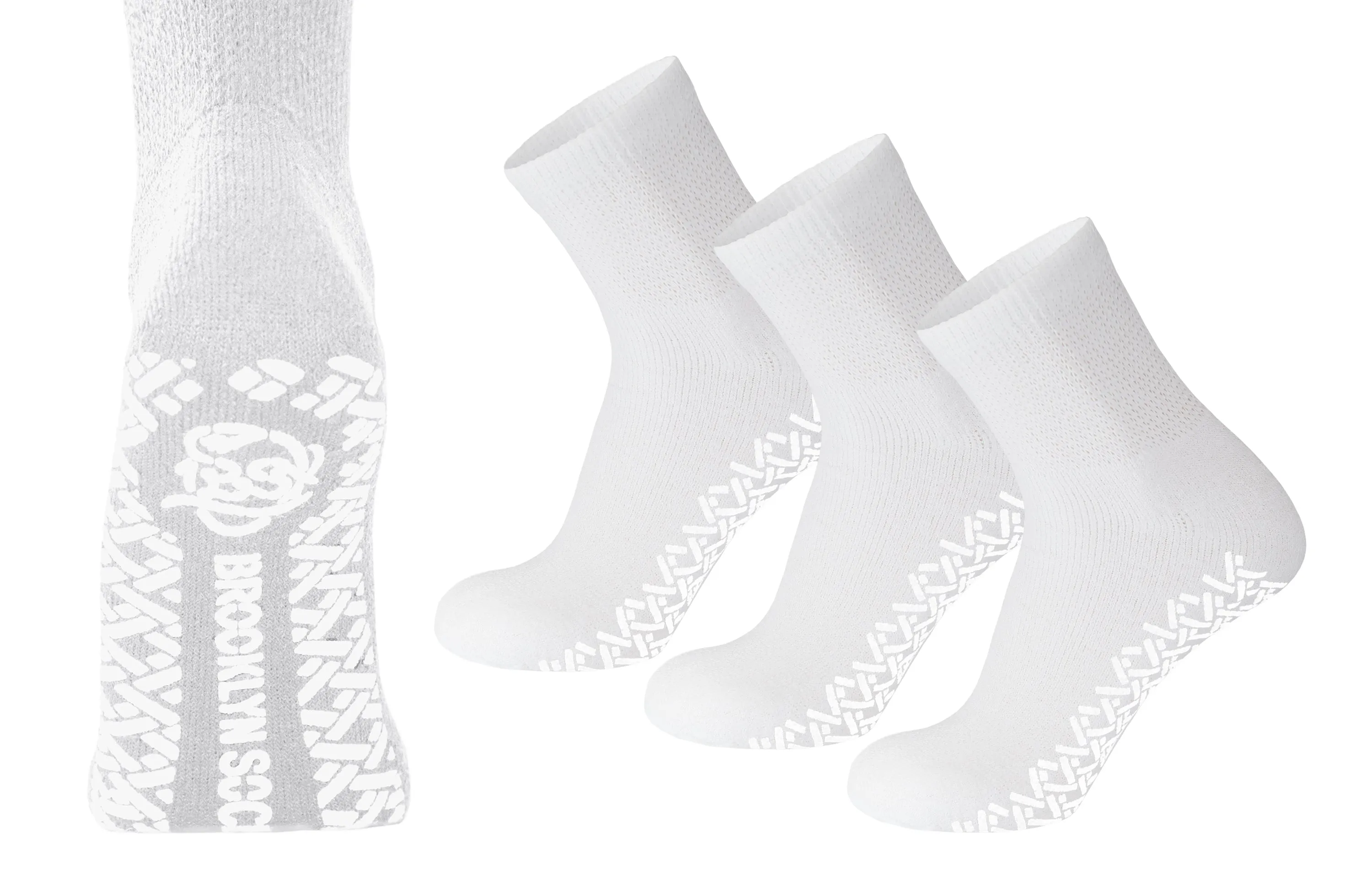 Non-Skid Diabetic Cotton Quarter Socks with Non Binding Top