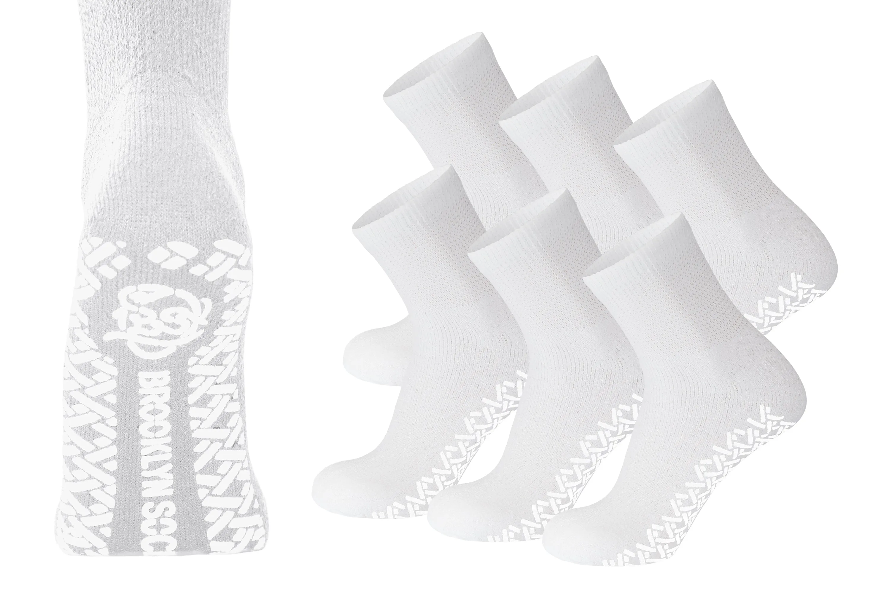 Non-Skid Diabetic Cotton Quarter Socks with Non Binding Top