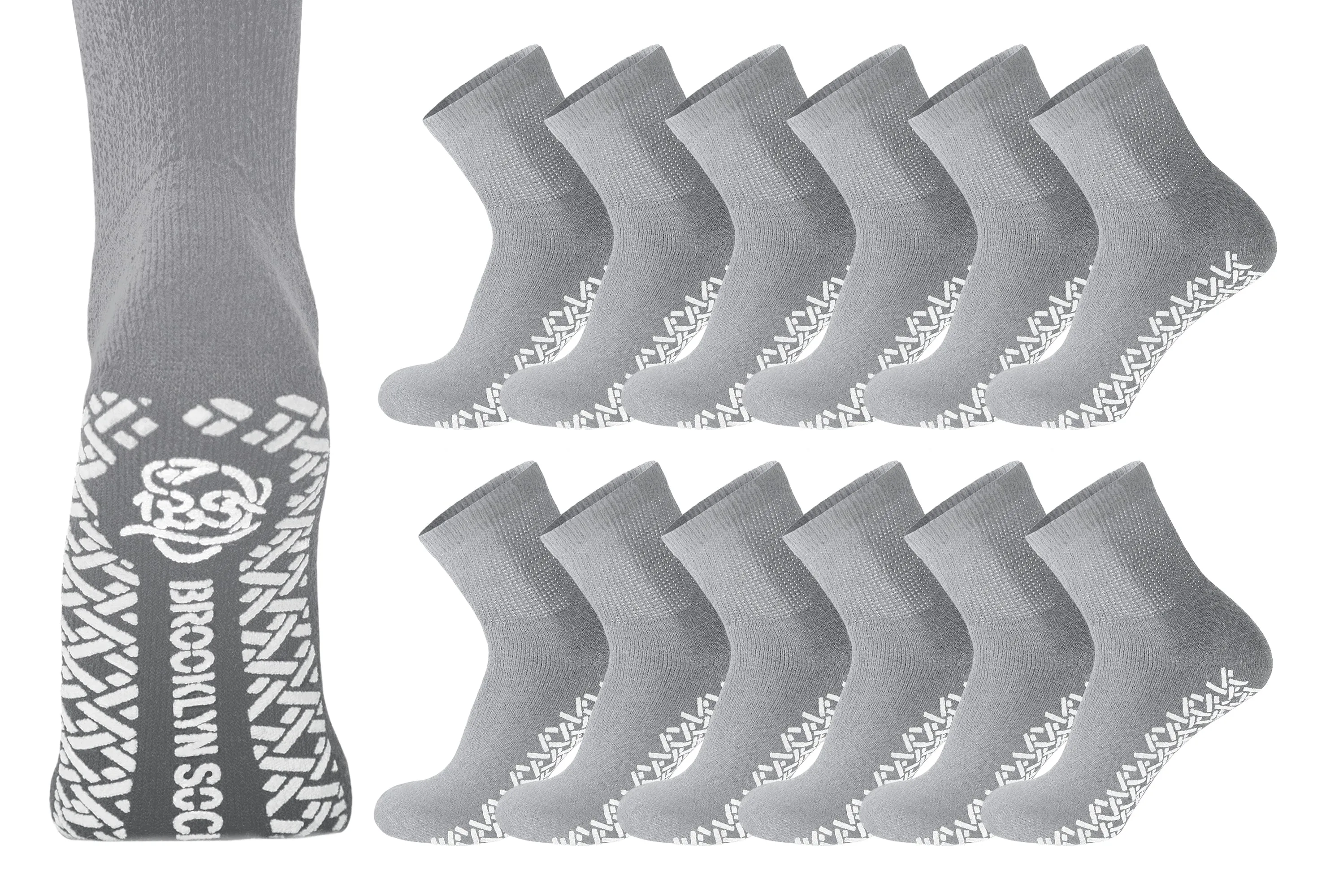 Non-Skid Diabetic Cotton Quarter Socks with Non Binding Top