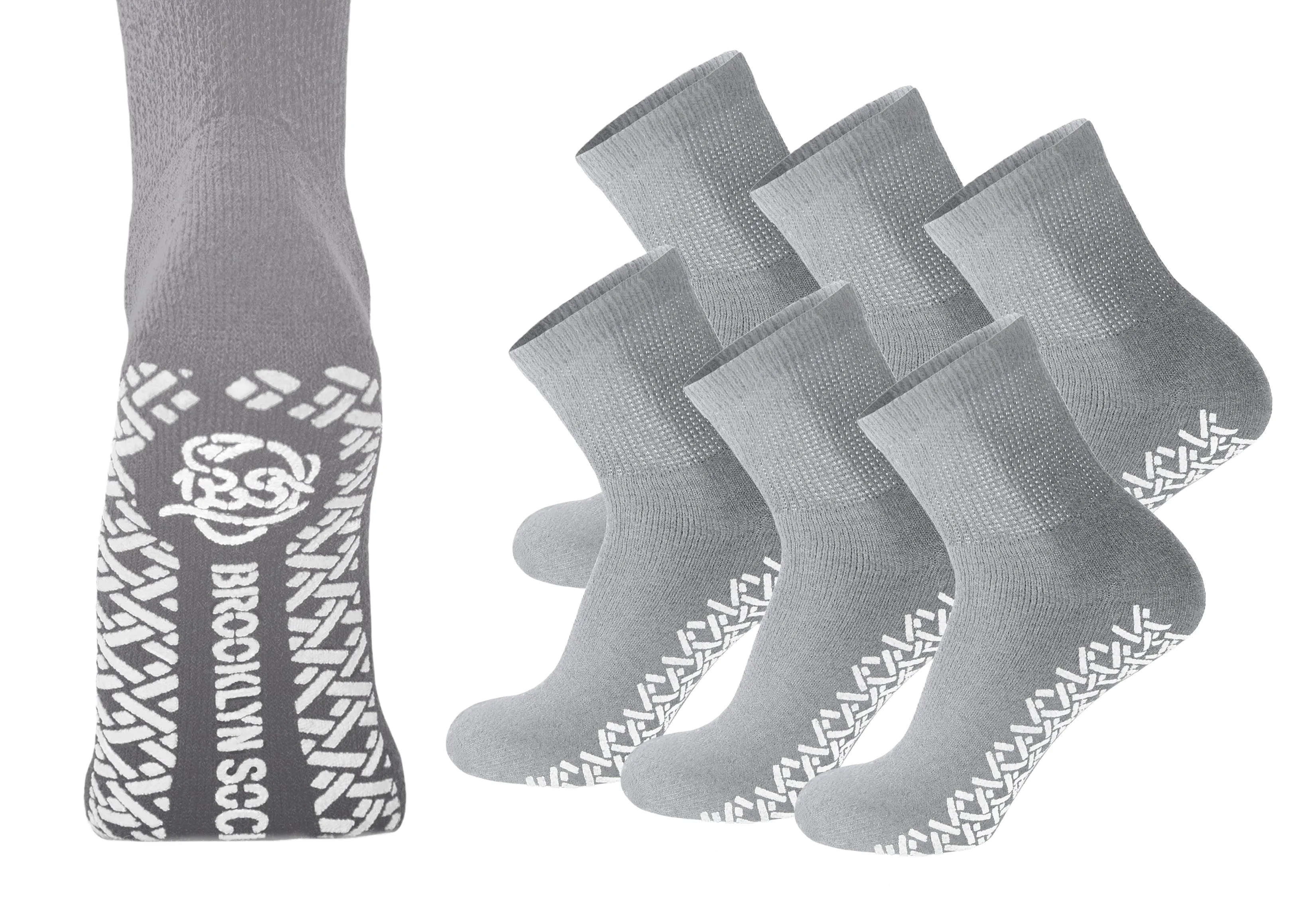 Non-Skid Diabetic Cotton Quarter Socks with Non Binding Top