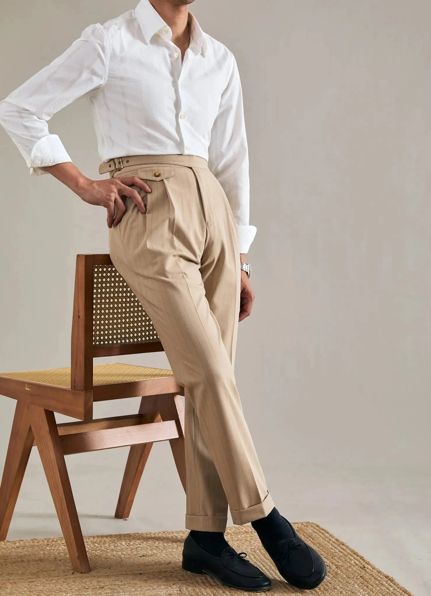 Office outfit high waist trousers