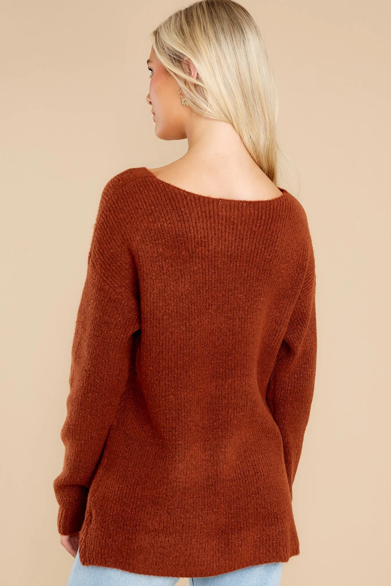 On Repeat Rust Sweater