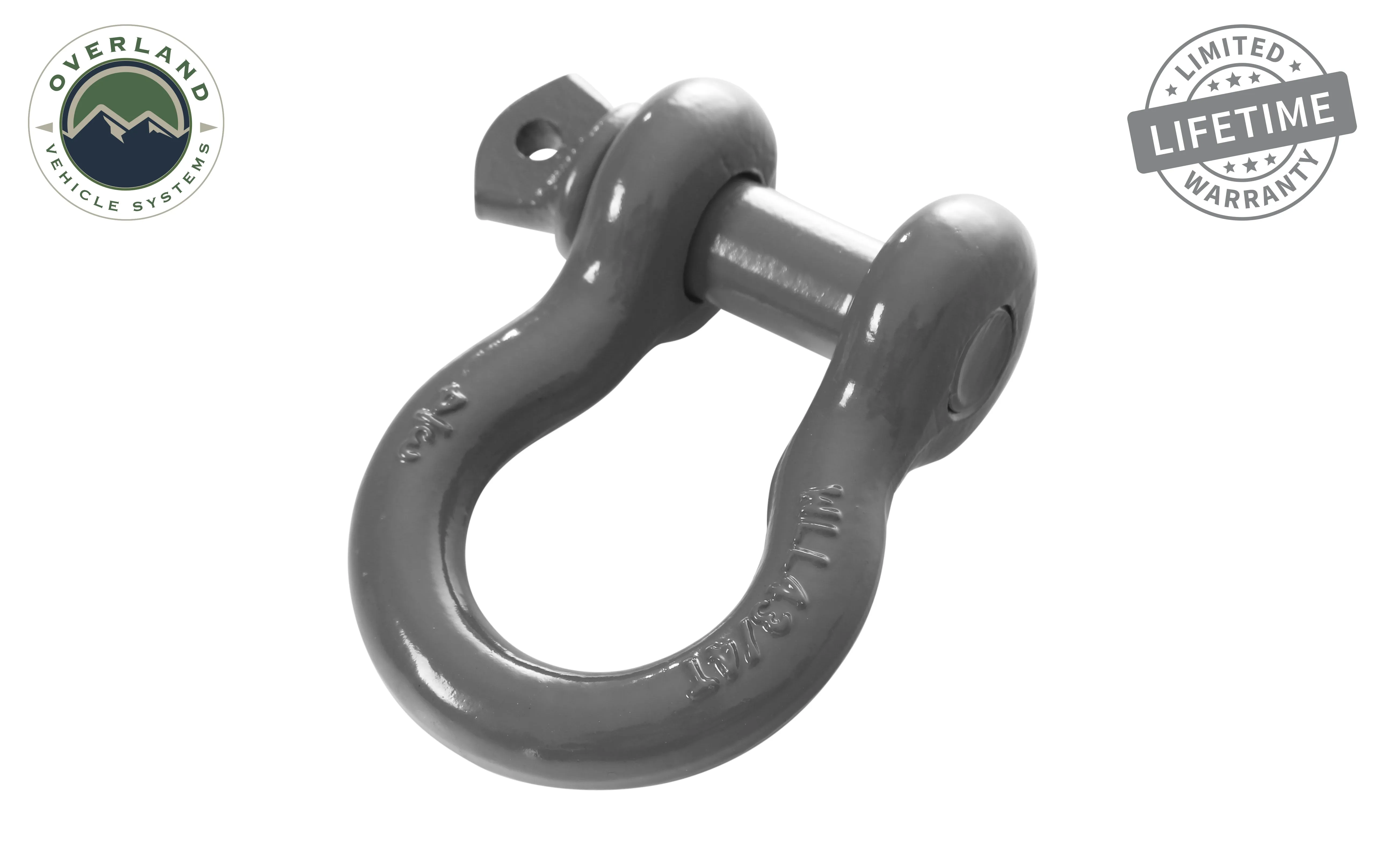 Overland Vehicle Systems Recovery Shackle 3/4" 4.75 Ton - Gray