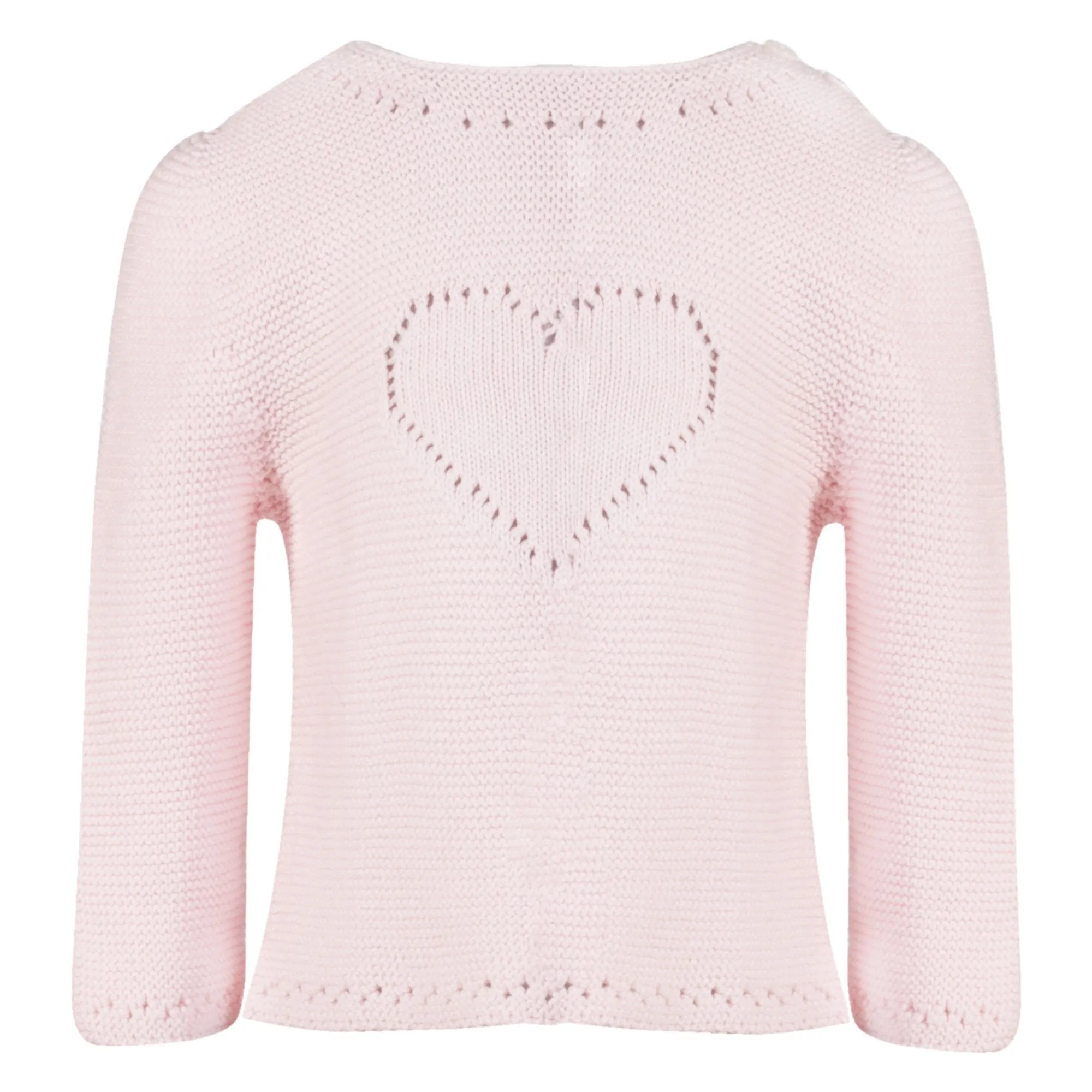 Patachou Infant & Toddler Girls Pink Heart Knit Sweater