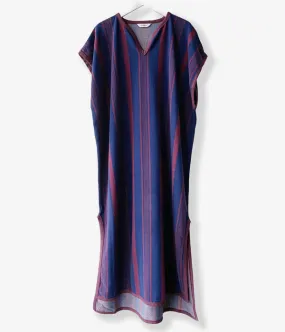 PHEENY/PILE BORDER PONCHO DRESS(NAVY)