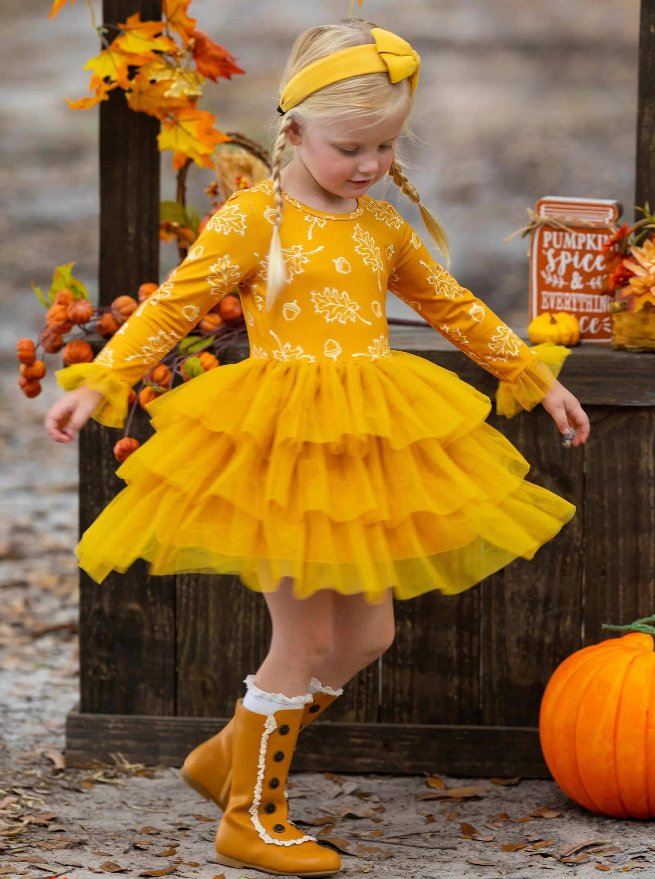 Picture Perfect Falling Leaves Tutu Dress