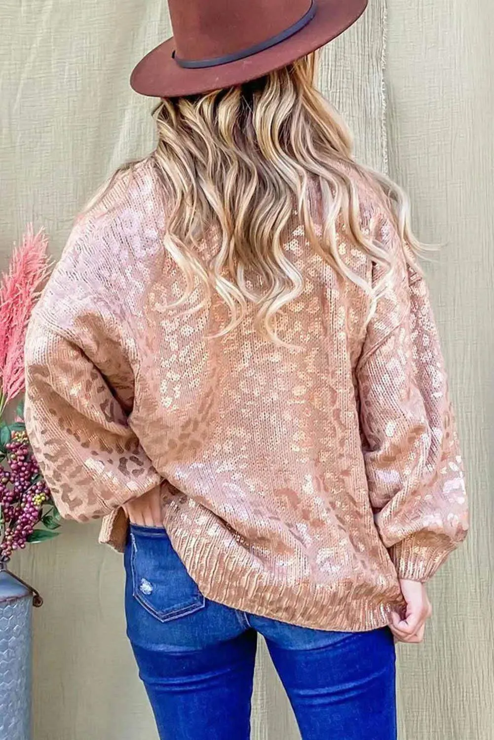 Pink Leopard Sweater - Trendy Pullover for Any Occasion