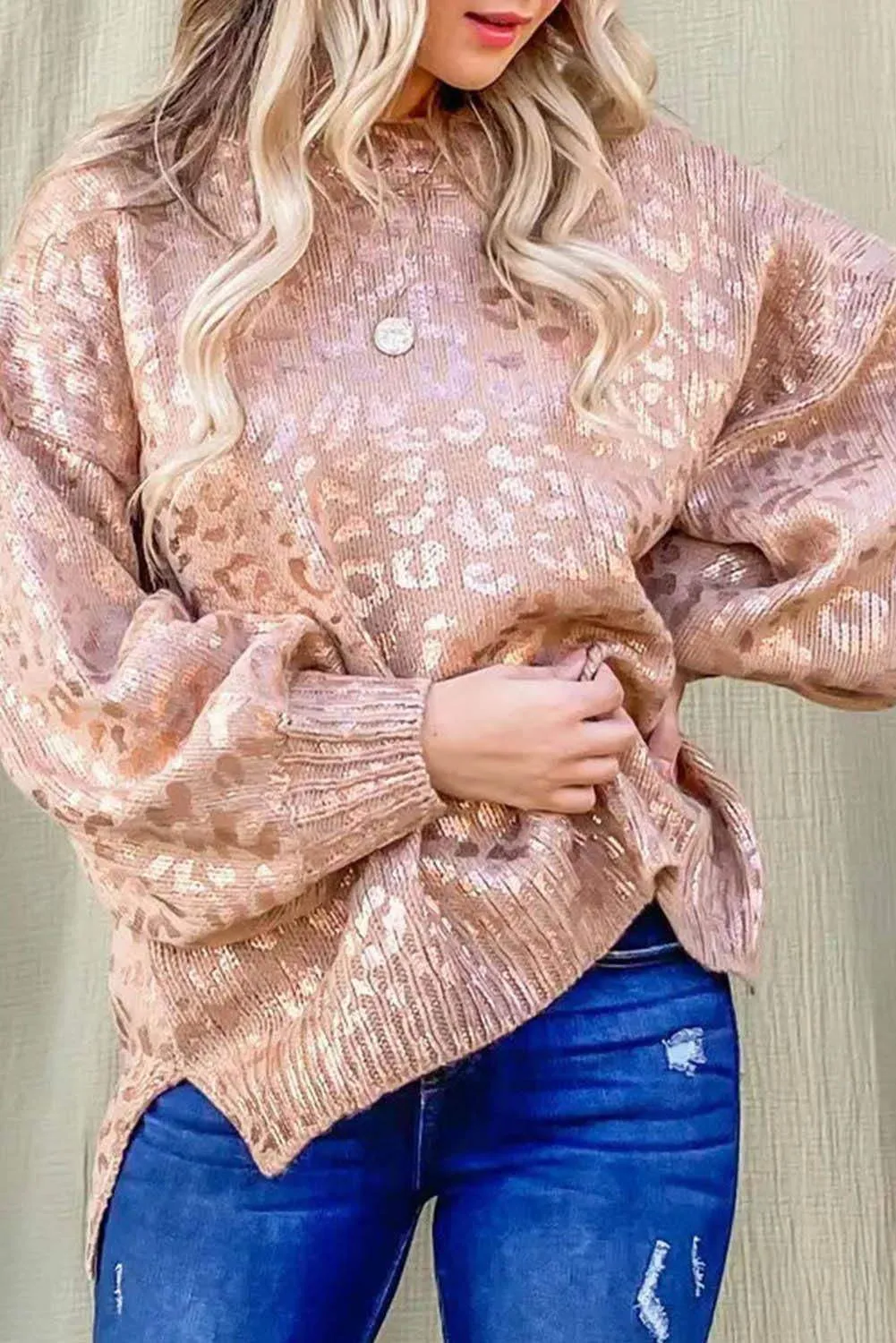 Pink Leopard Sweater - Trendy Pullover for Any Occasion