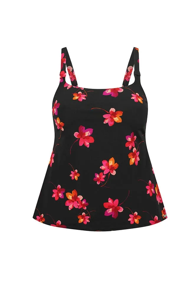 Pink Petals Chlorine Resistant Tank Tankini Top