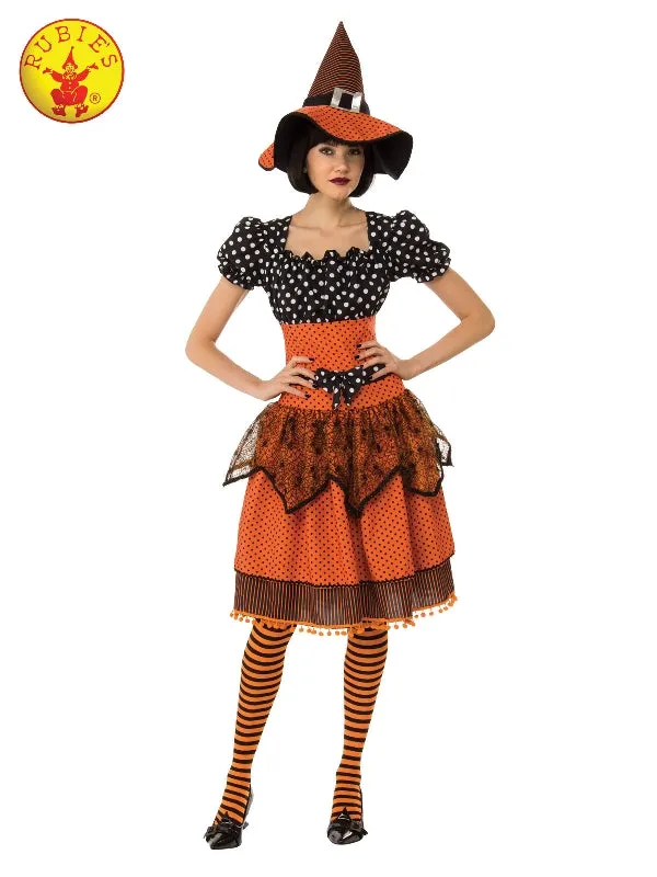 POLKA DOT WITCH COSTUME, ADULT