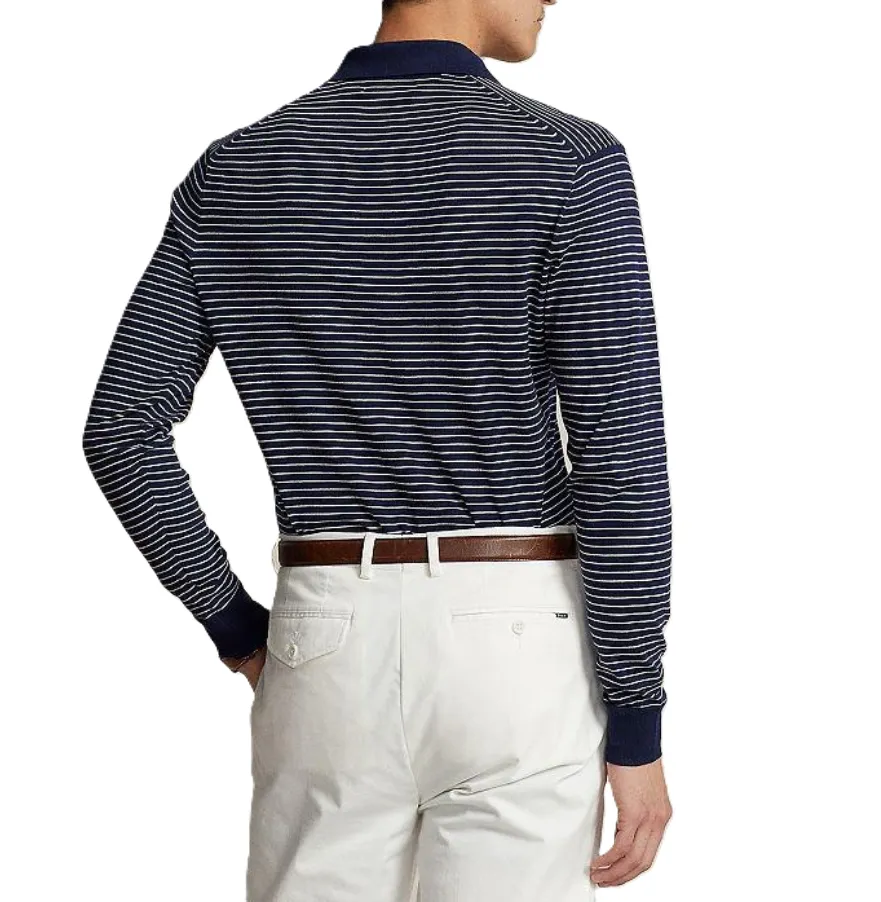 Polo Ralph Lauren MEN Cotton Stripe Polo Collar Sweater